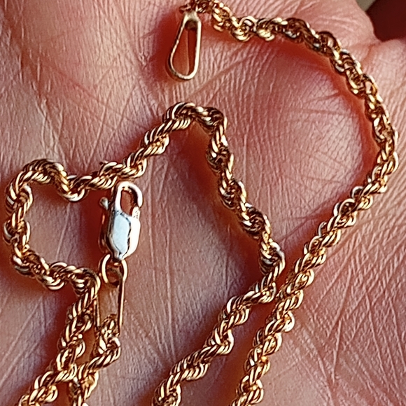 Solid 10k Rope Chain 17" Michael Anthony - Picture 1 of 7